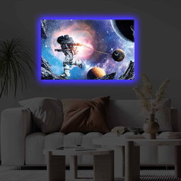 Wallity Lienzo Decorativo Iluminado con LED 45 x 70 cm Multicolor
